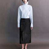 Preorder - Manon High Neck Poplin Shirt