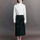 Preorder - Manon High Neck Poplin Shirt