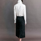 Preorder - Manon High Neck Poplin Shirt