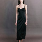 Margot Satin Bullet Bra Midi Dress