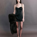 Margot Satin Bullet Bra Mini Dress