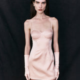 Margot Satin Bullet Bra Mini Dress