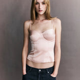 Margot Satin Bullet Bra Top