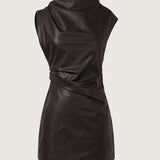 Marieke Leather Mini Dress