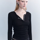 Henrik Merino Henley Long Sleeve Top