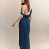 Sorens Silk Georgette Off Shoulder Gown