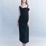 Origami Wool Backless Dress