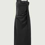 Origami Wool Backless Dress