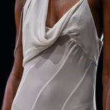 Preorder - Scarf Panelled Silk Georgette Gown