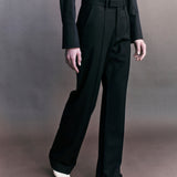 Serge Pinstitch Wool Trouser