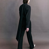 Serge Pinstitch Wool Trouser