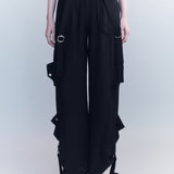 Larson Silk Crepe Cargo Pants