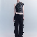 Larson Silk Crepe Cargo Pants