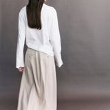 Simone Front Slit Wool Skirt