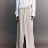Simone Front Slit Wool Skirt