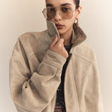Hektor Lambskin Leather Bomber