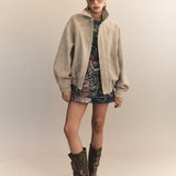 Hektor Lambskin Leather Bomber