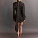 Anais Wool Tie Back Mini Dress
