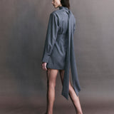 Anais Wool Tie Back Mini Dress