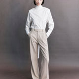 Serge Pinstitch Wool Trouser