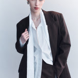 Preorder - Linae Raw Edge Poplin Tie Shirt