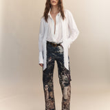 Preorder - Linus Raw Edge Cotton Voile Tie Shirt