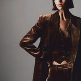 Preorder - Xander Silk Velvet Corduroy Vest