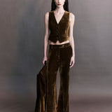 Preorder - Xander Silk Velvet Corduroy Vest