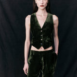 Xander Silk Velvet Corduroy Vest