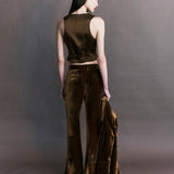Preorder - Xander Silk Velvet Corduroy Vest