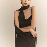 Xenia Silk Scarf Gown